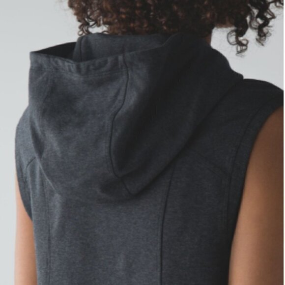 Lululemon Relaxed Sleeveless Soft Hoodie Grey 2 NWOT - Picture 6 of 14